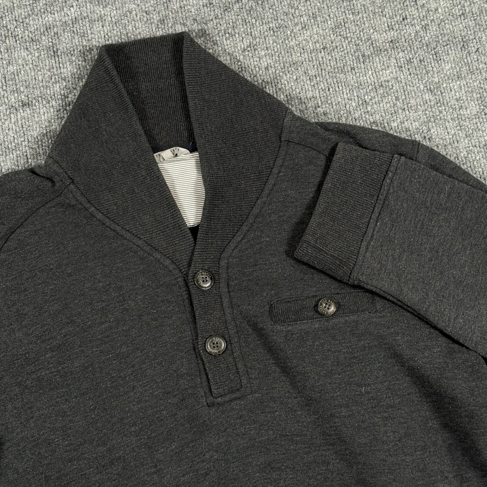 Ted Baker Sweater Mens Large Shawl Collar Button Pullover Cotton Blend Casual